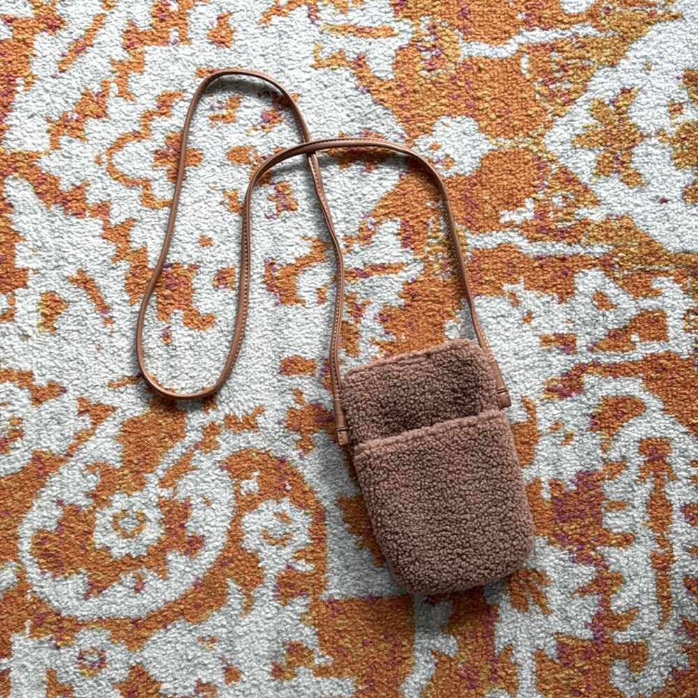 Brown Sherpa Crossbody